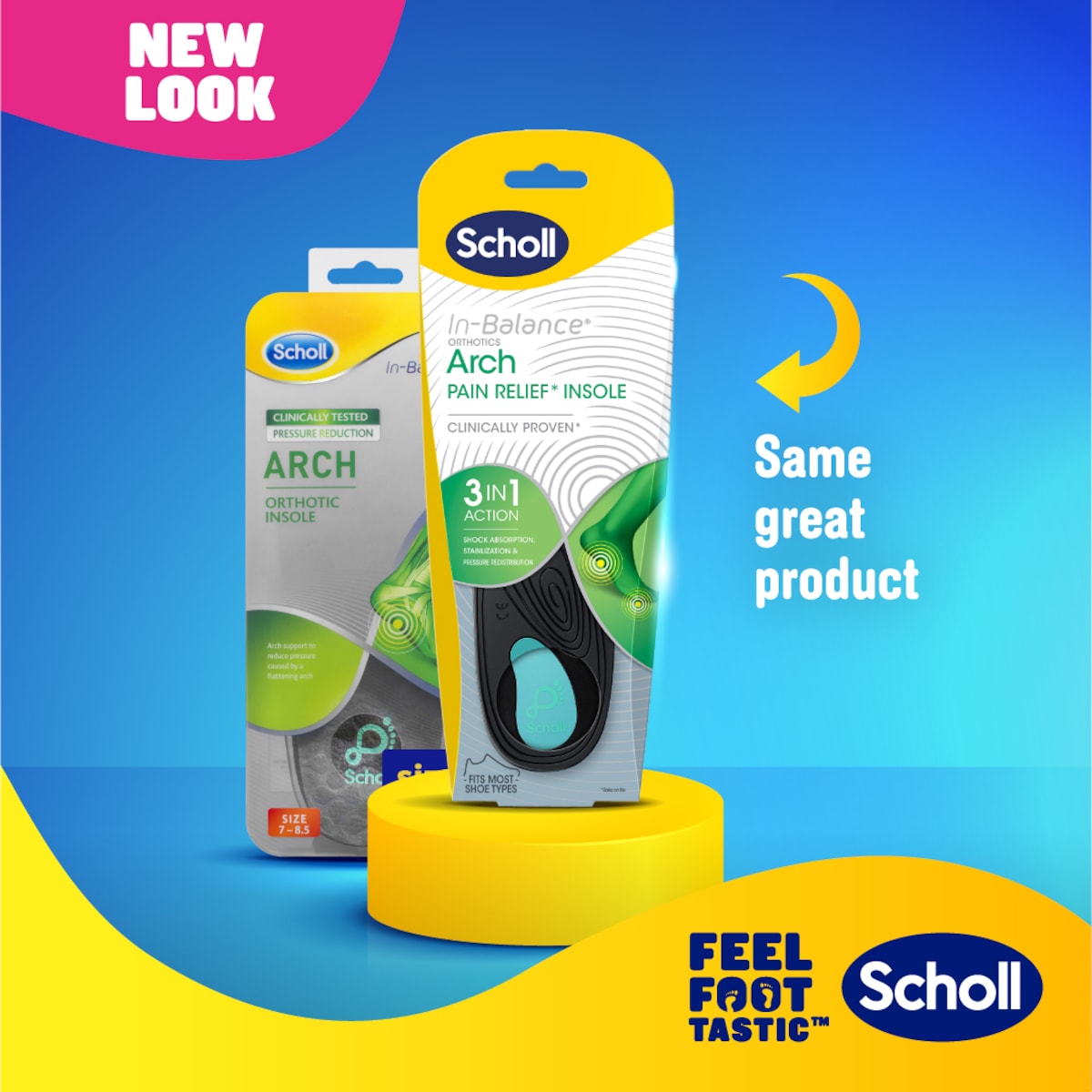 Scholl In-balance Ball of Foot & Arch Orthotic Insole Large