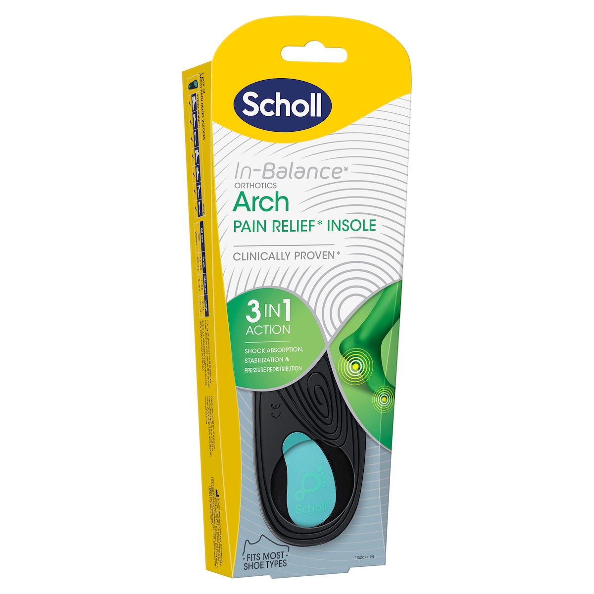 Scholl In-balance Ball of Foot & Arch Orthotic Insole Large