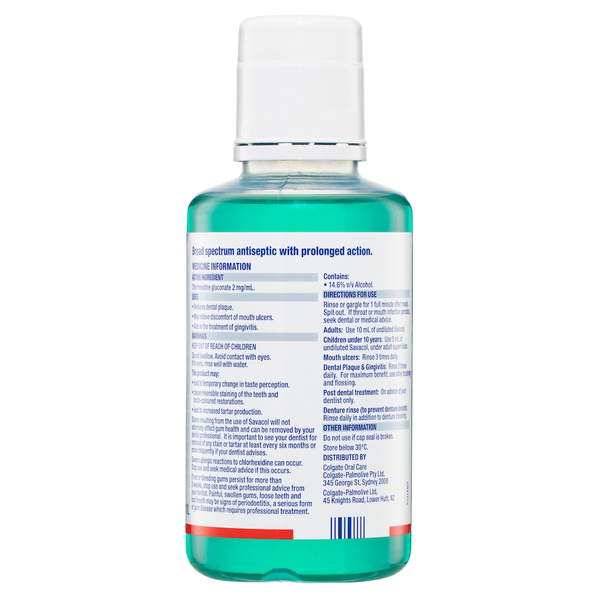 Savacol Antiseptic Mouthwash Mint 300ml