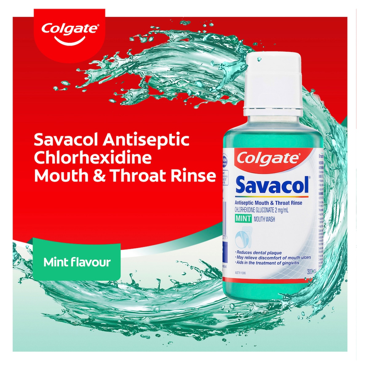 Savacol Antiseptic Mouthwash Mint 300ml