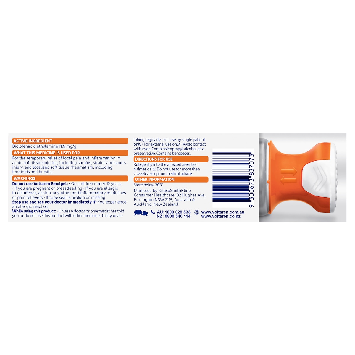 Voltaren Emulgel With No Mess Applicator 75g