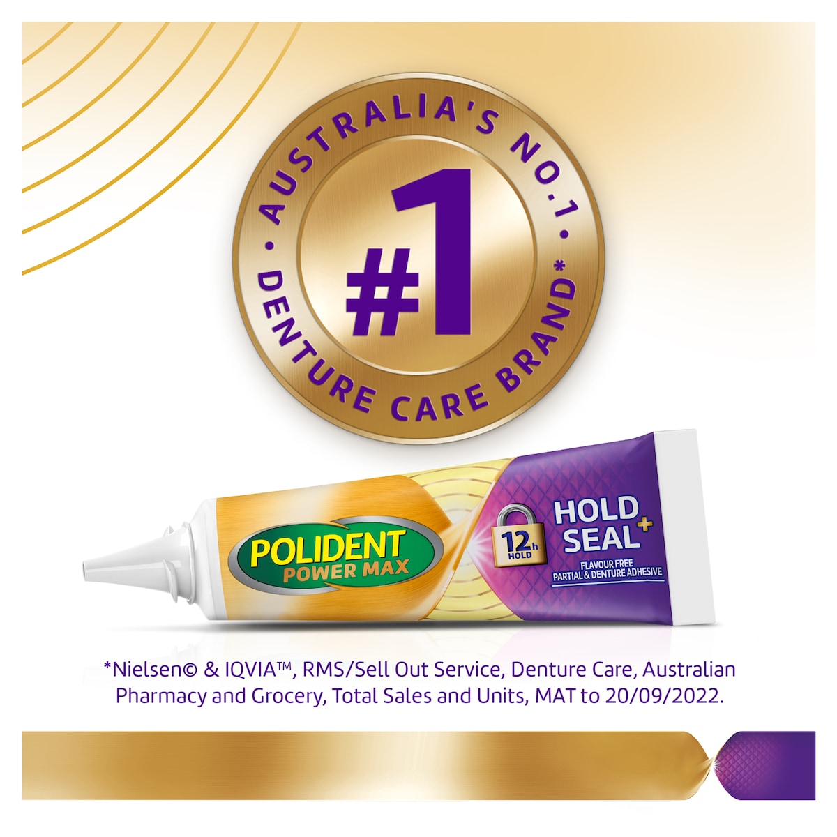 Polident Power MAX Hold+Seal Denture Adhesive Cream 40g