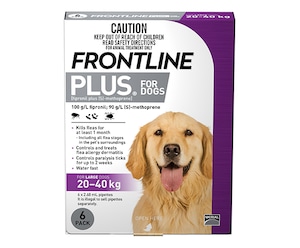 Frontline Plus for Large Dogs 20-40kg Purple 6 Doses
