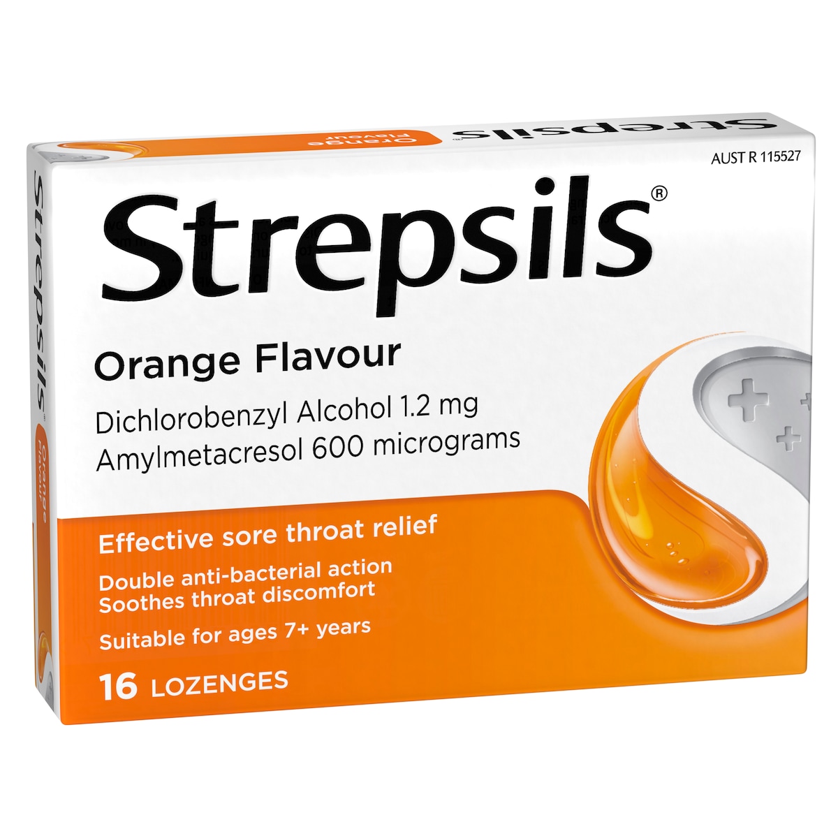 Strepsils Sore Throat Relief Orange 16 Lozenges