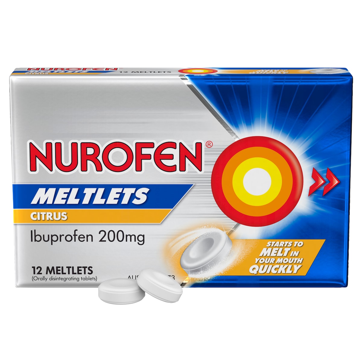 Nurofen Meltlets Pain Relief Citrus 12 Tablets