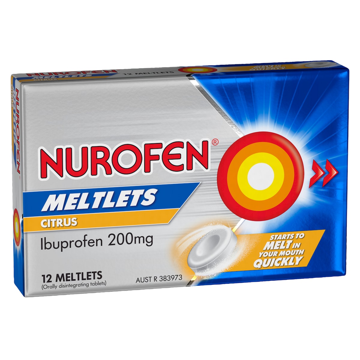 Nurofen Meltlets Pain Relief Citrus 12 Tablets