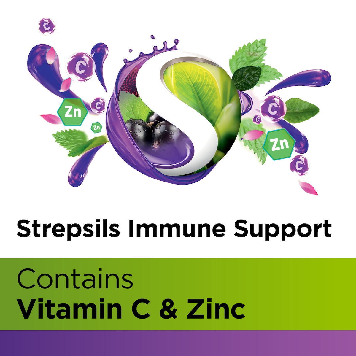 Strepsils Herbal Immune Support Elderberry Echinacea 16 Lozenges