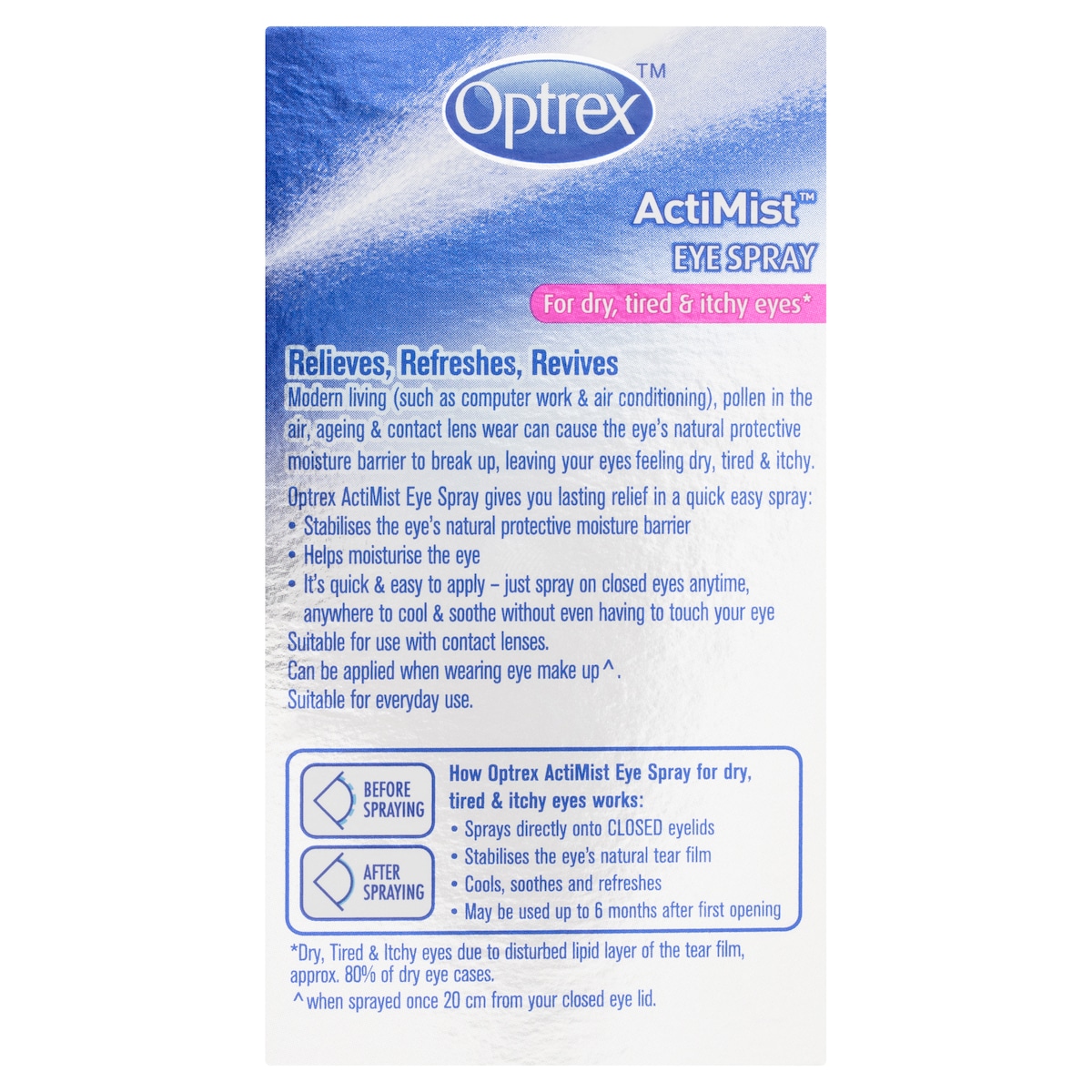 Optrex ActiMist 2in1 Eye Spray for Dry & Irritated Eyes 10ml