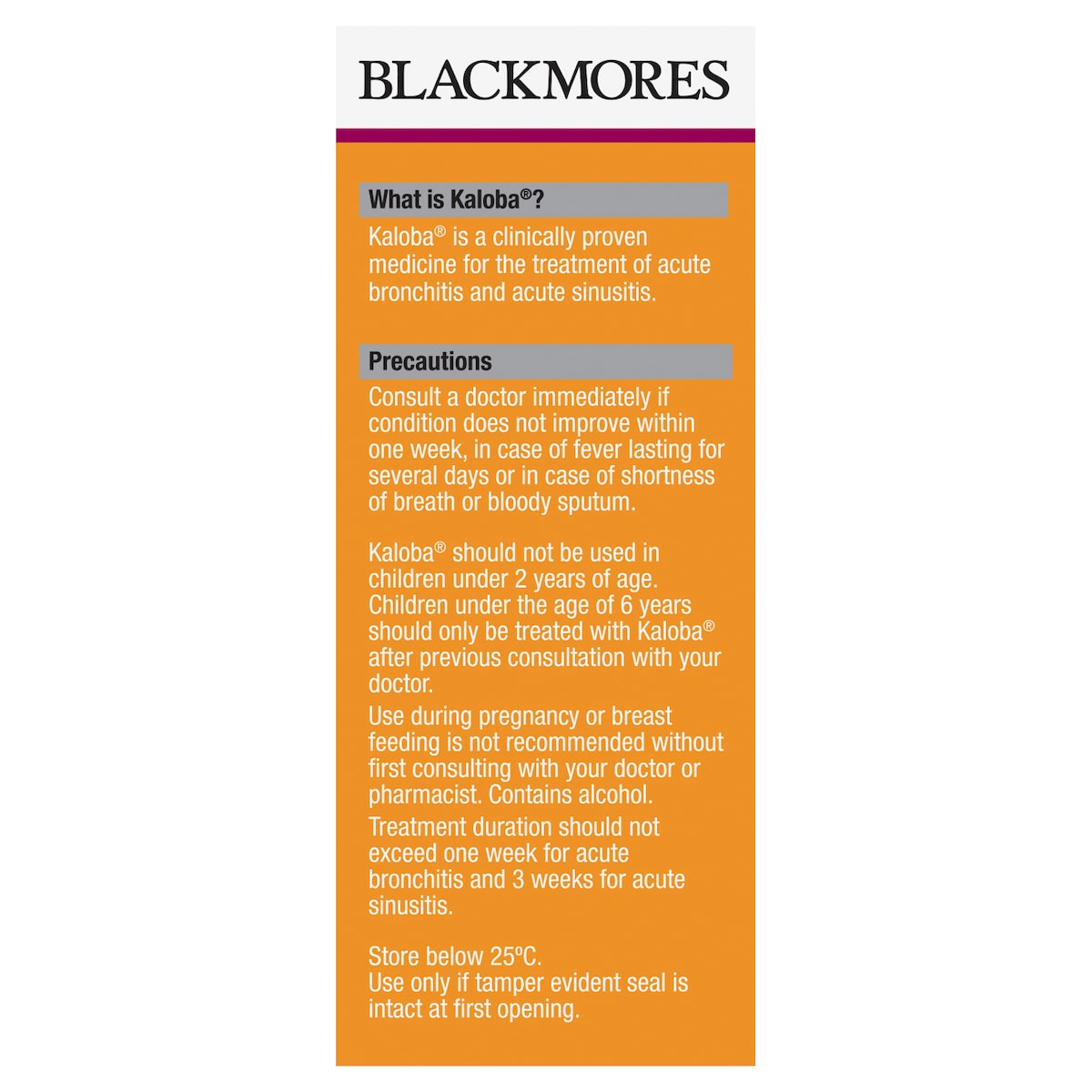 Blackmores Kaloba Liquid 50ml