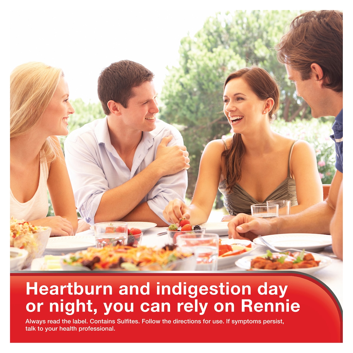 Rennie Indigestion & Heartburn Relief Spearmint 96 Chewable Tablets