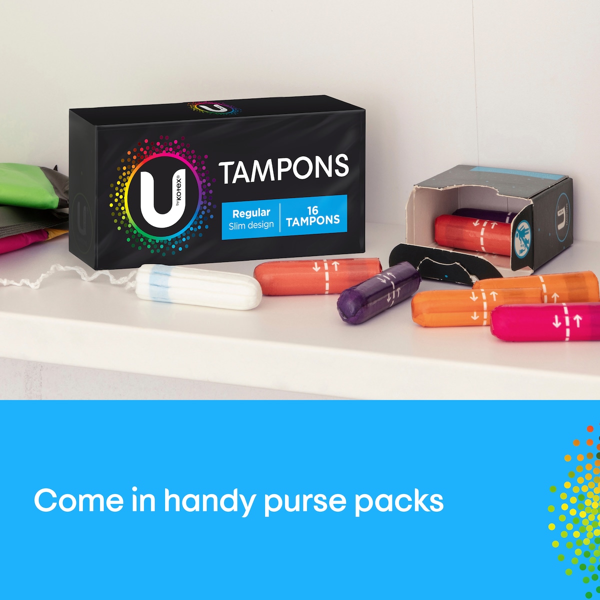 U by Kotex Regular Slim Tampons 16 Pack