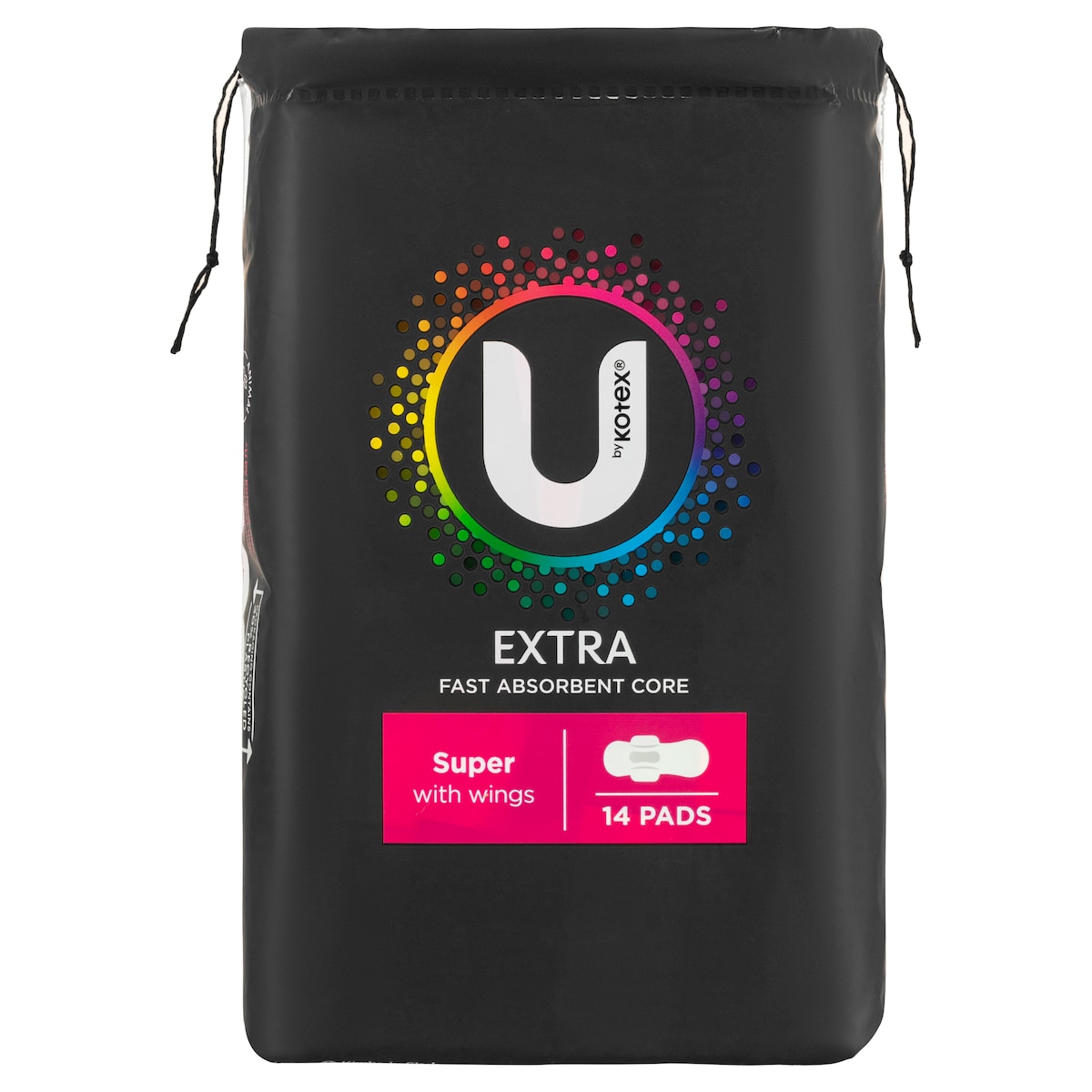 U by Kotex Extra Super Pads with Wings 14 Pack