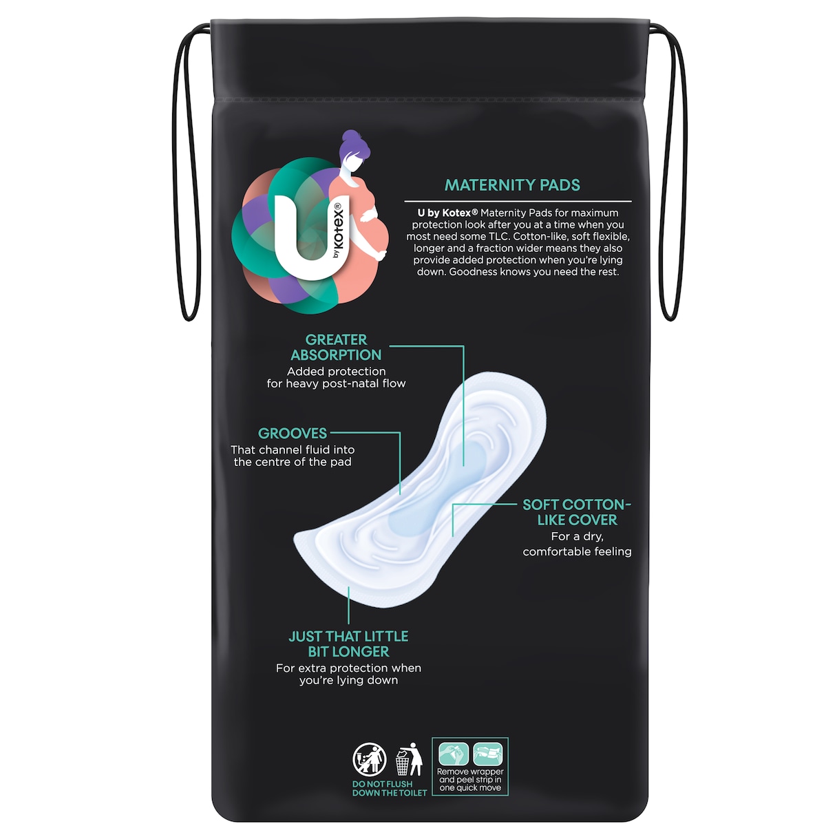 U by Kotex Maternity Maximum Protection Pads 10 Pack