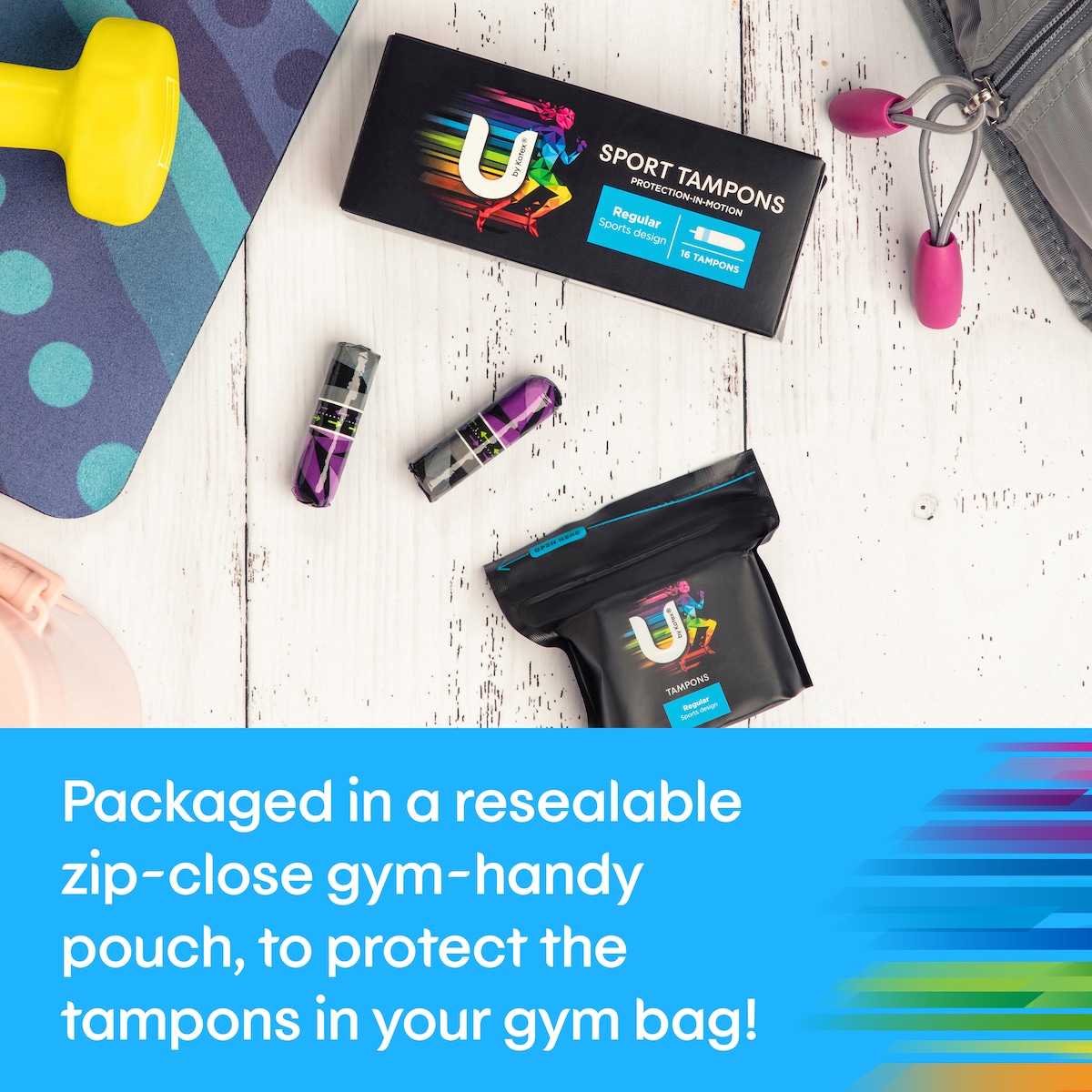 U by Kotex Sport Regular Tampon 16 Pack