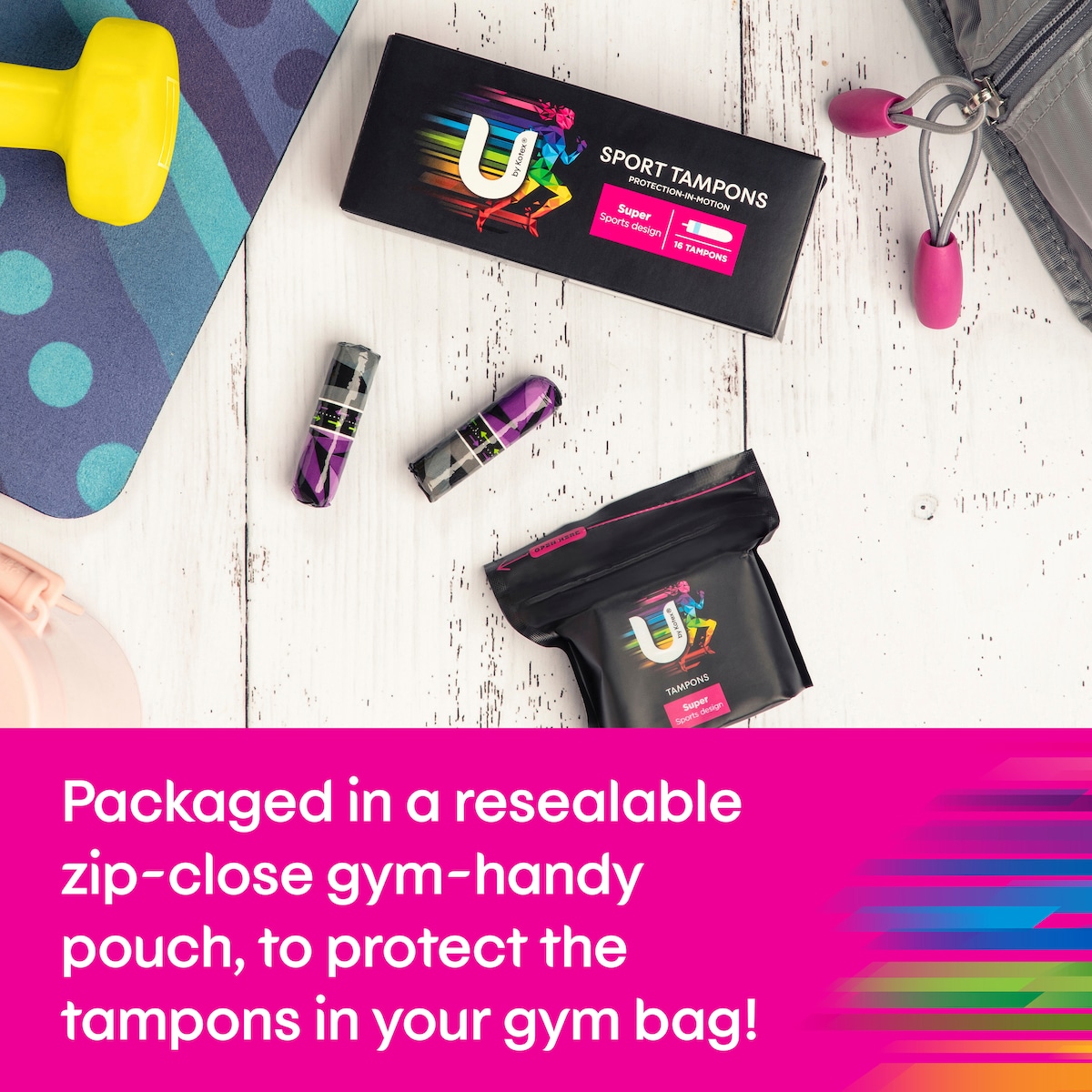 U by Kotex Sport Super Tampon 16 Pack