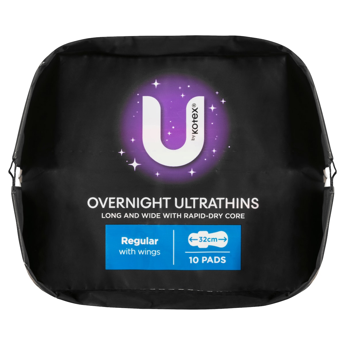 U by Kotex UltraThins Overnight Regular Wing Pads 10 Pack