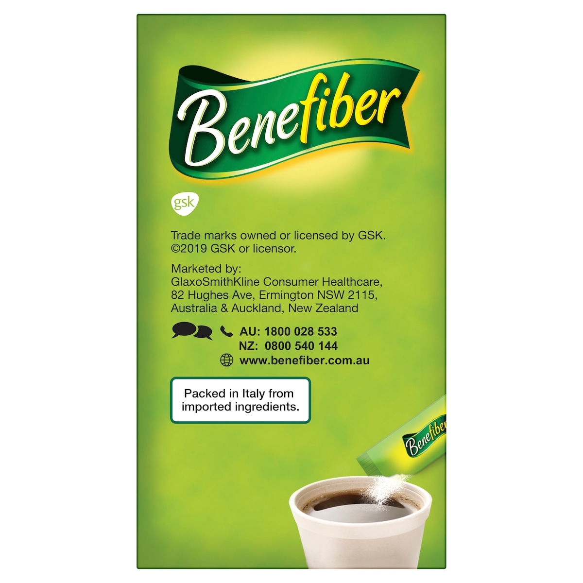 Benefiber Natural Soluble Fibre on the Go Sticks 3.5g x 28 Serves