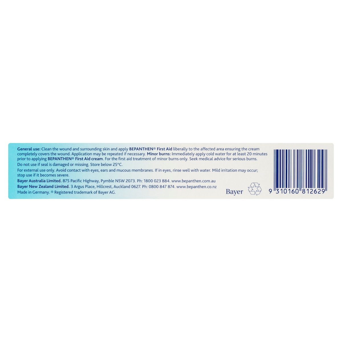 Bepanthen First Aid Antiseptic Cream 30g