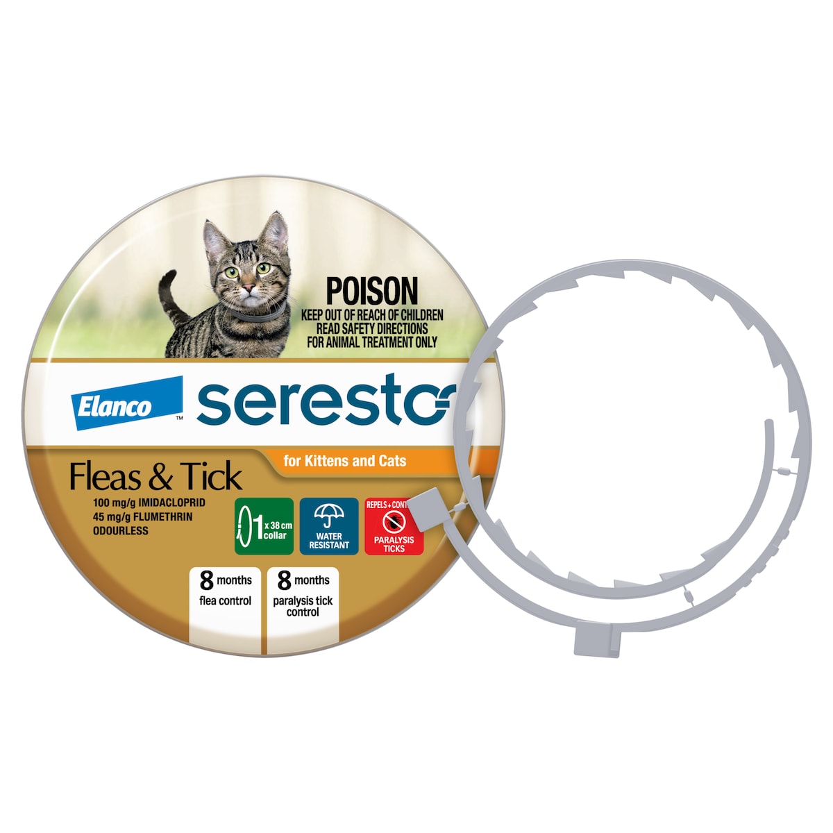 Seresto Flea & Tick Collar for Kittens & Cats 1 Pack