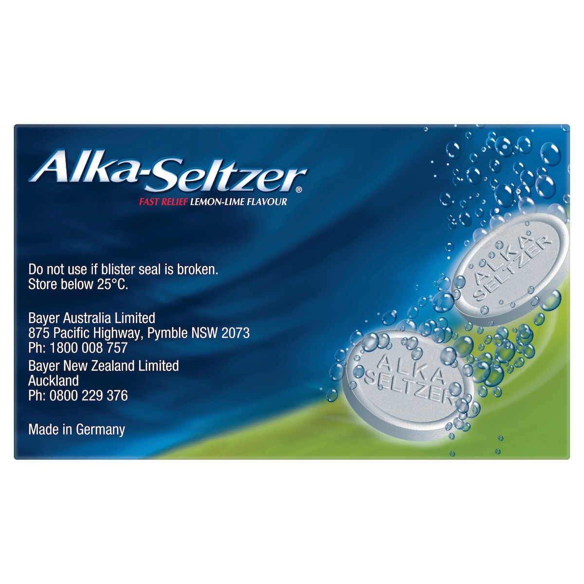 Alka Seltzer Lemon 20 Effervescent Tablets