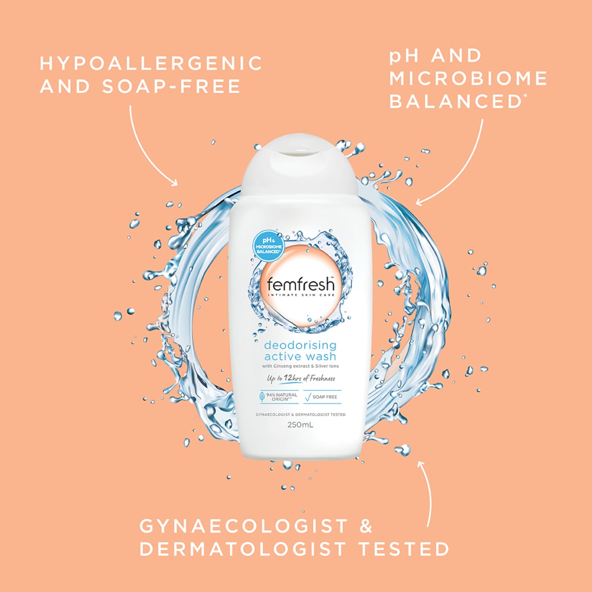 Femfresh Intimate Wash Deodorising 250ml