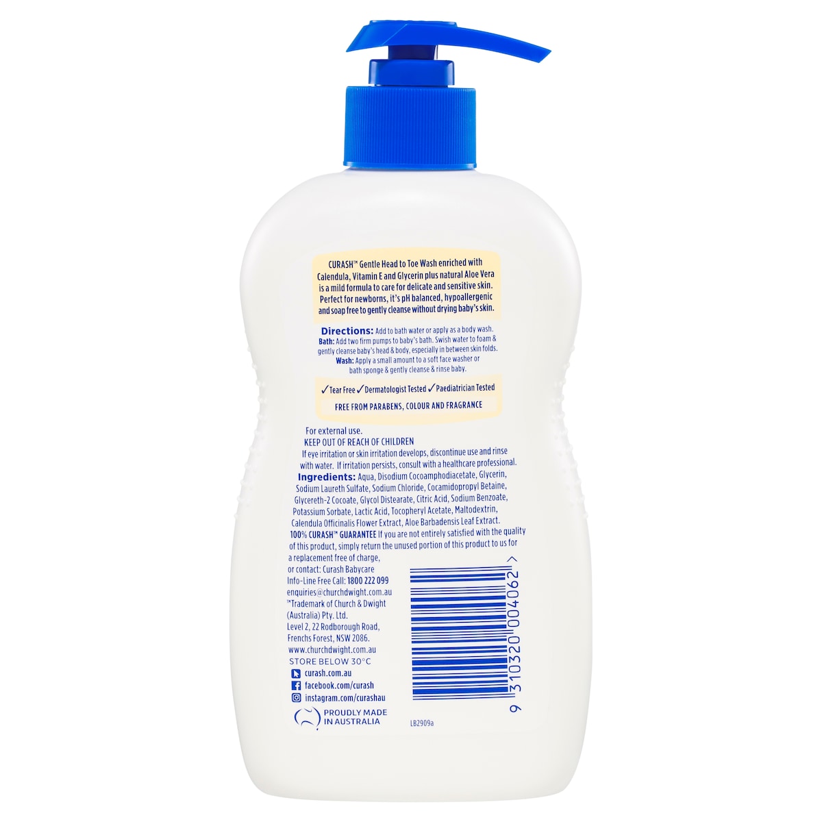 Curash Gentle Head to Toe Wash 400ml