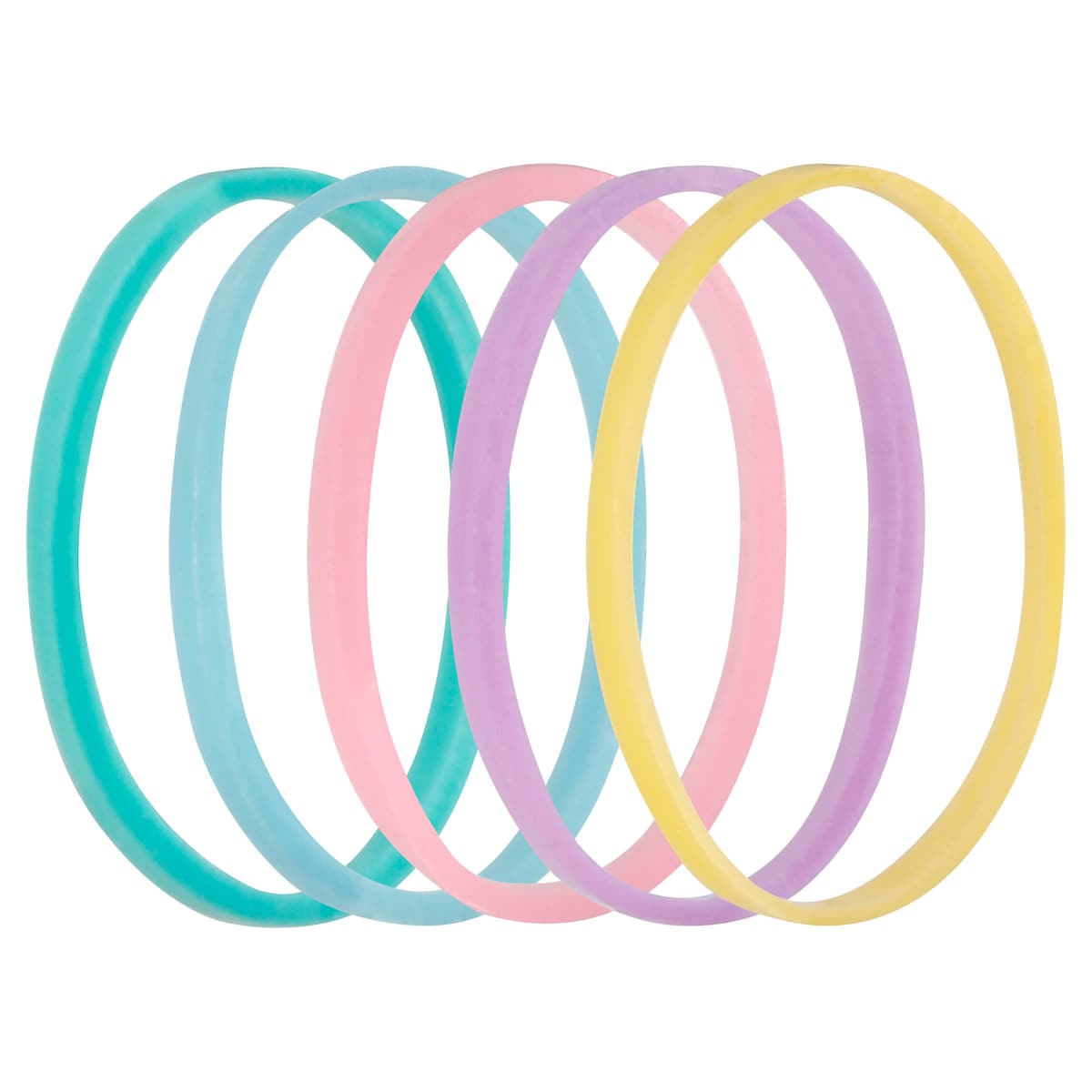 Lady Jayne Pastel Snagless Elastomer Elastics 1cm 50 Pack