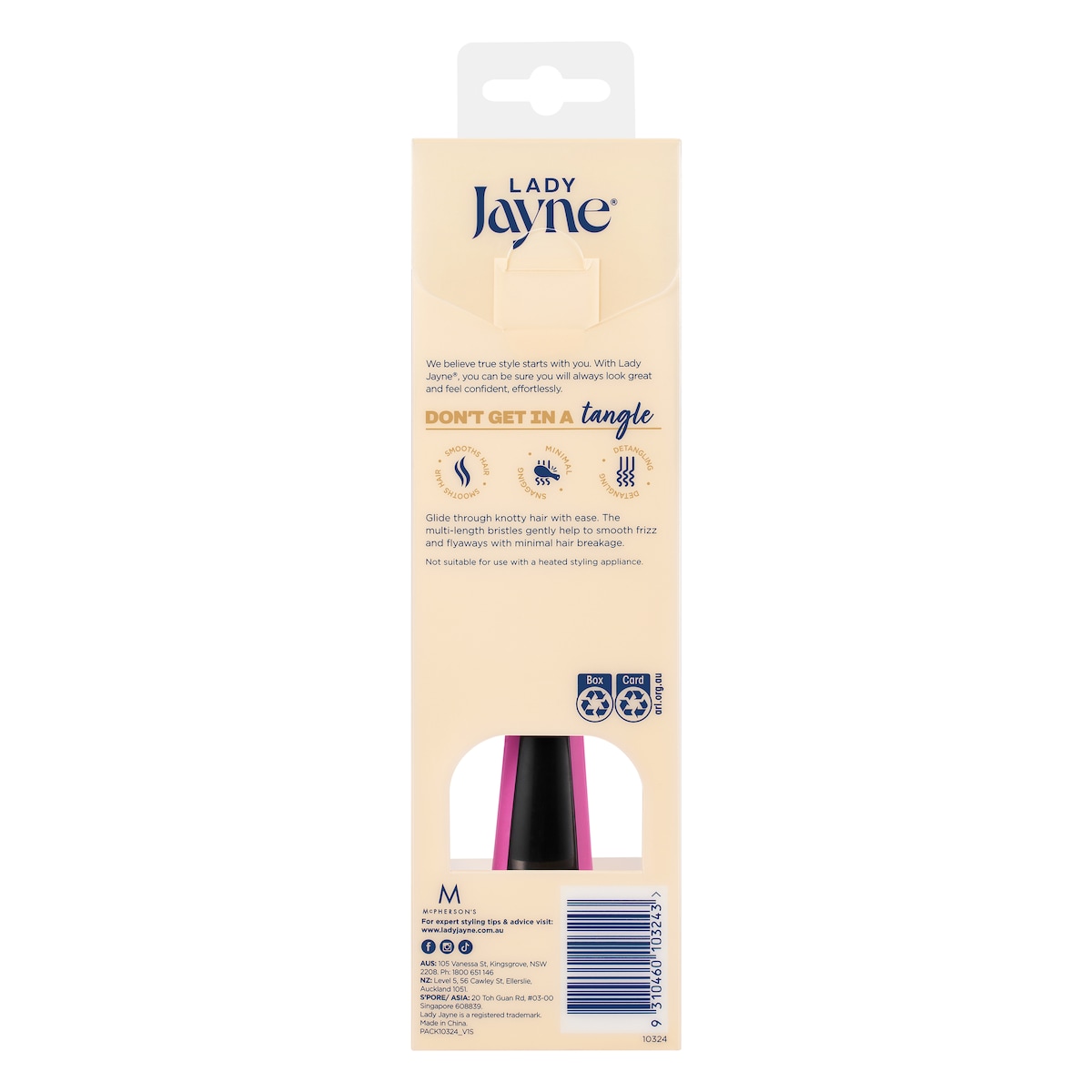 Lady Jayne Tangle Pro Detangling Brush