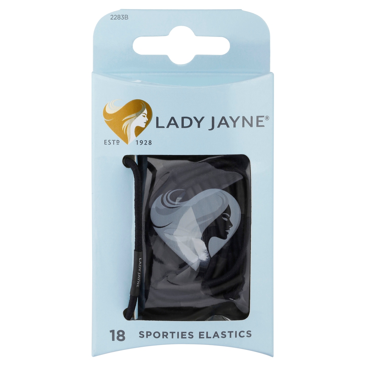 Lady Jayne Super Hold Thin Elastics Black 18 Pack