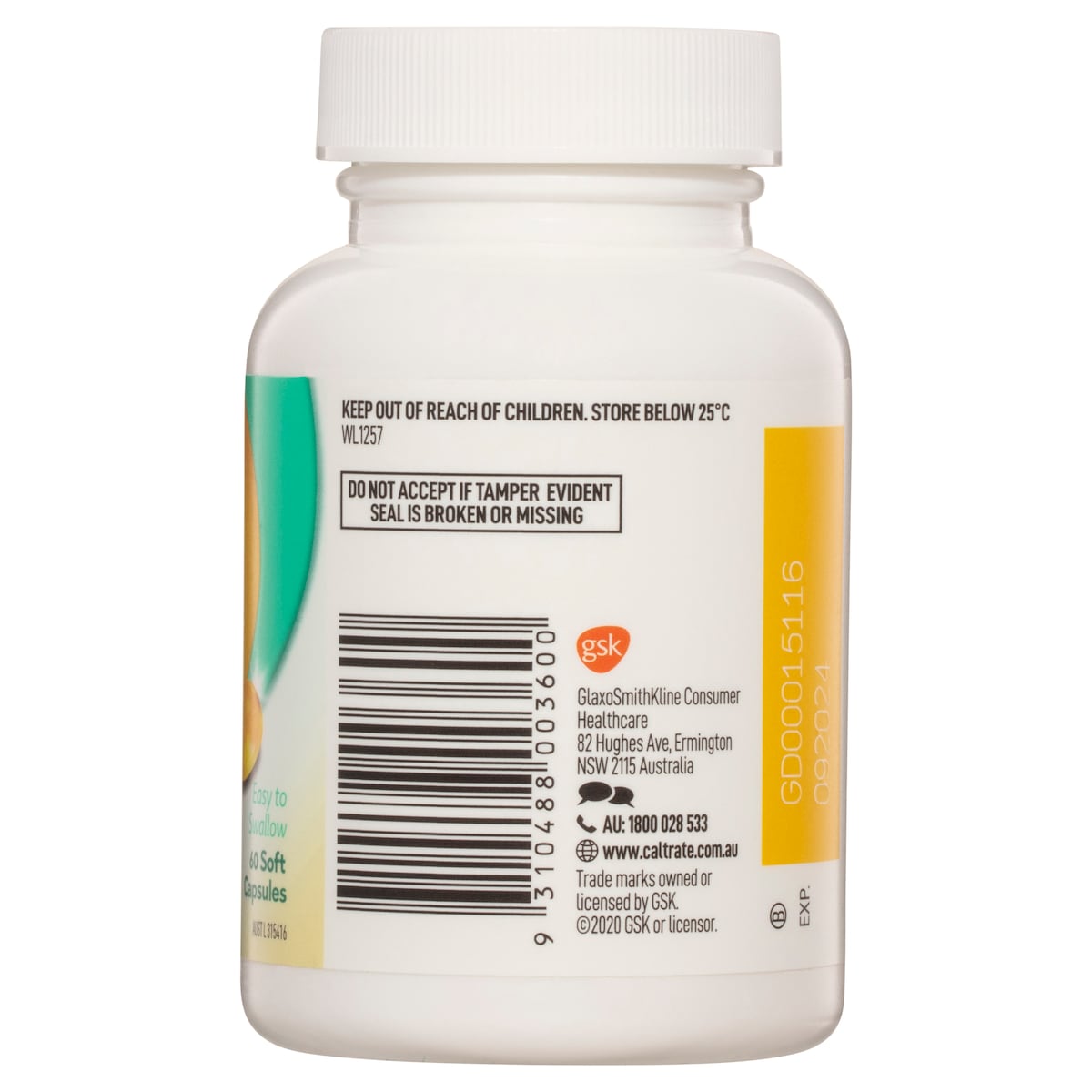 Caltrate Vitamin D 1000iu 60 Capsules