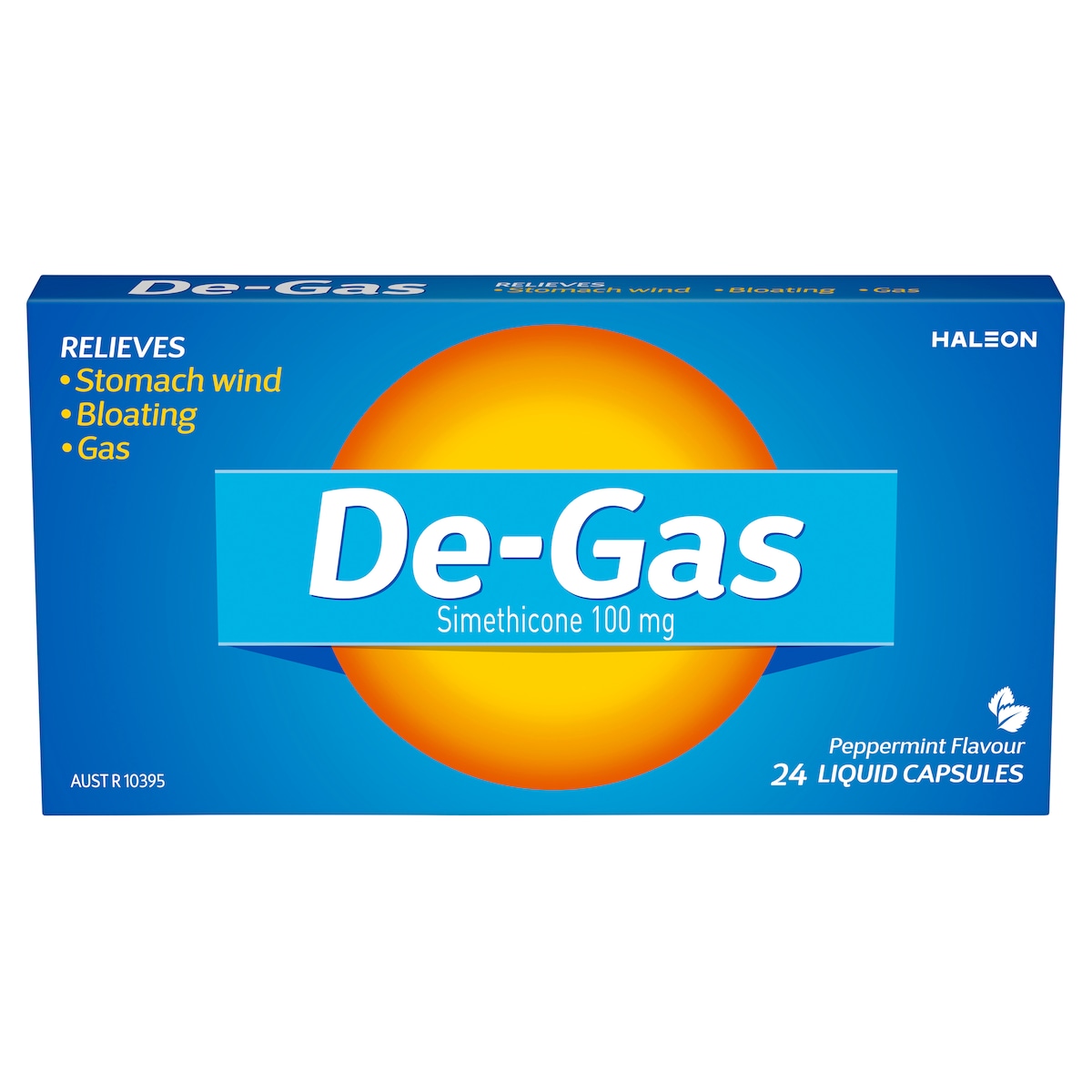 De-Gas Peppermint Flavour 24 Capsules