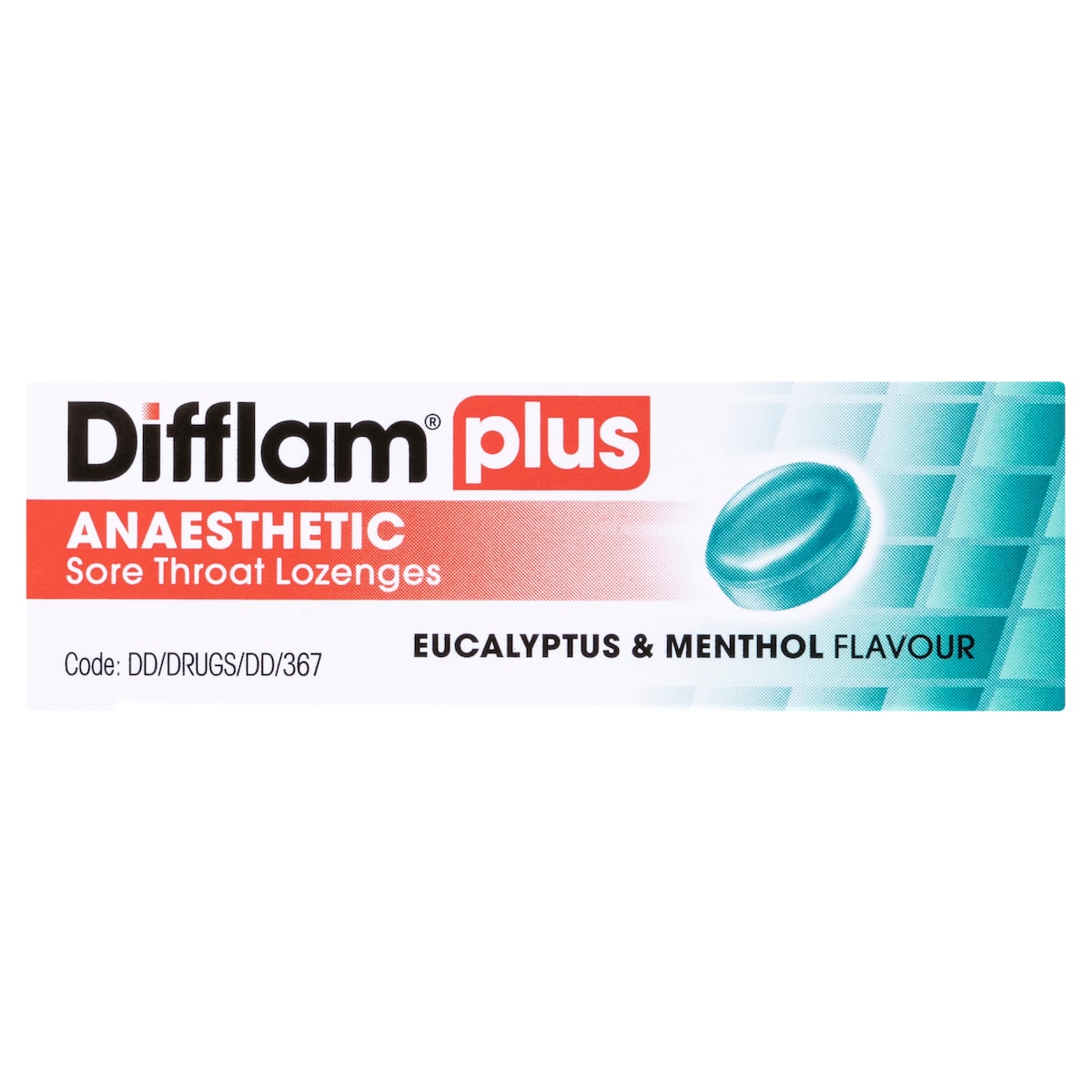 Difflam Plus Anaesthetic Sore Throat Lozenges Eucalyptus & Menthol 16 Pack