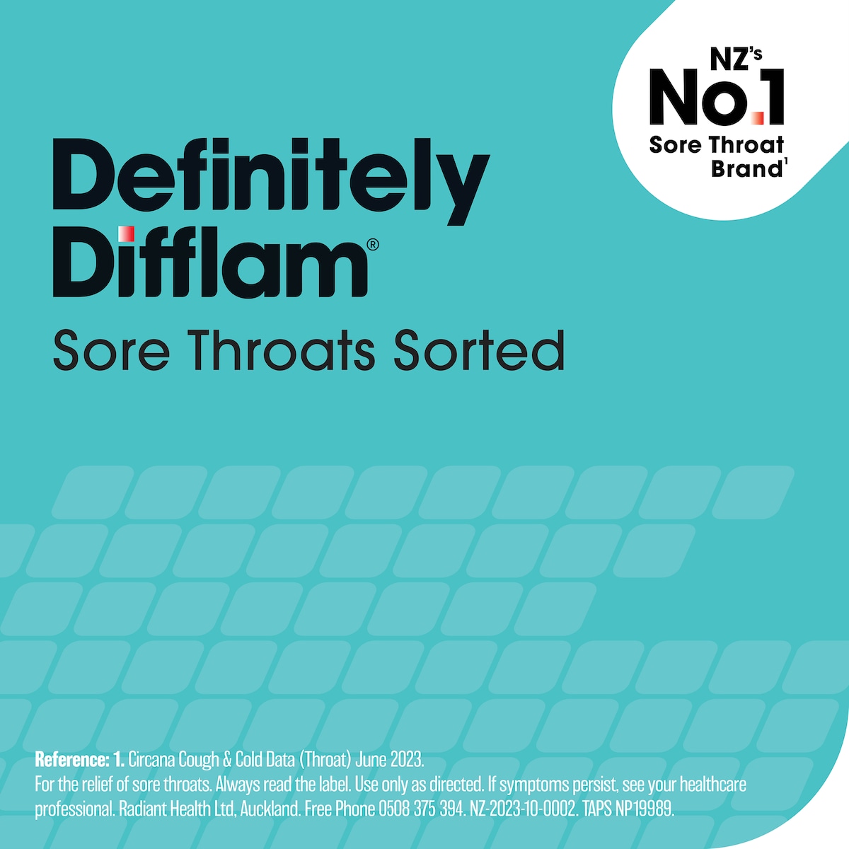 Difflam Ready to Use Sore Throat Gargle with Iodine Fresh Mint 200ml