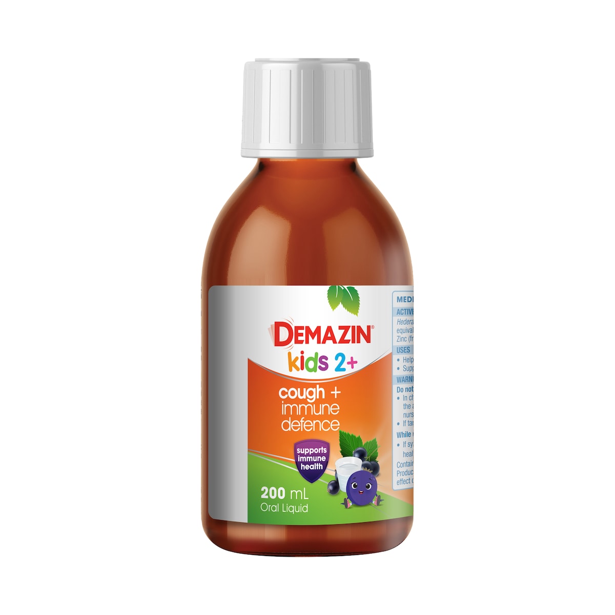 Demazin Kids 2+ Years Cough + Immune Defence Syrup Berry 200ml