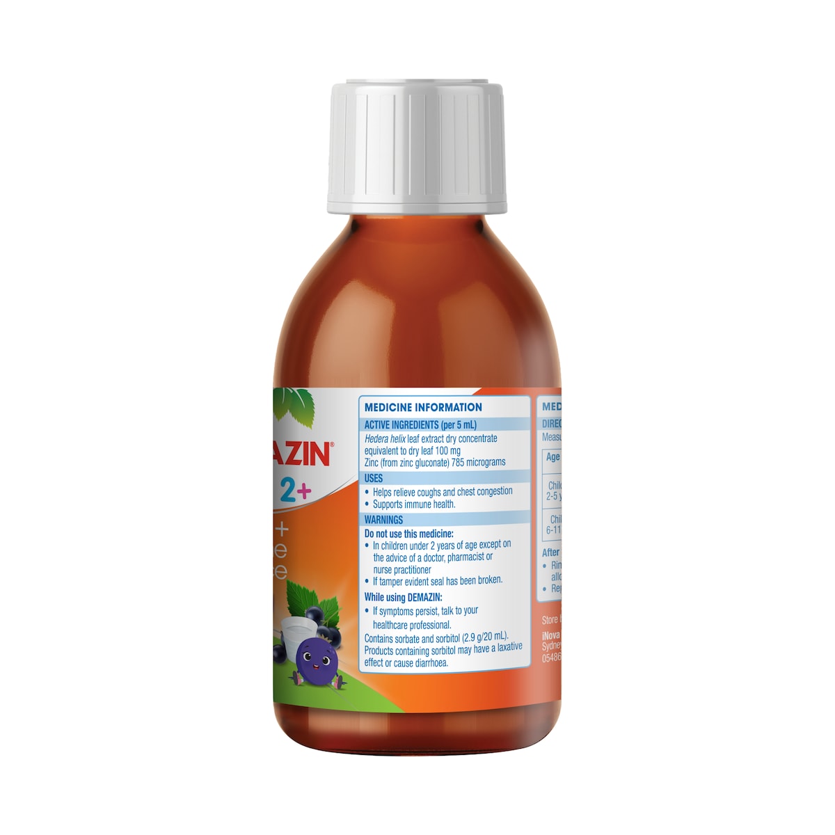 Demazin Kids 2+ Years Cough + Immune Defence Syrup Berry 200ml