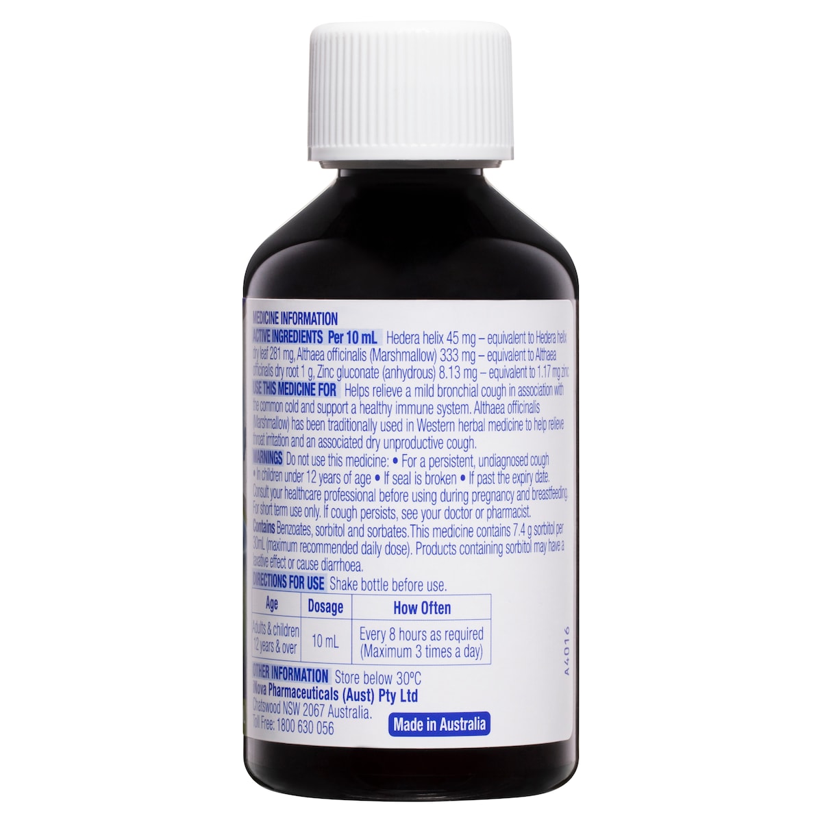 Durotuss Lingering Cough + Immune Support Liquid 200ml