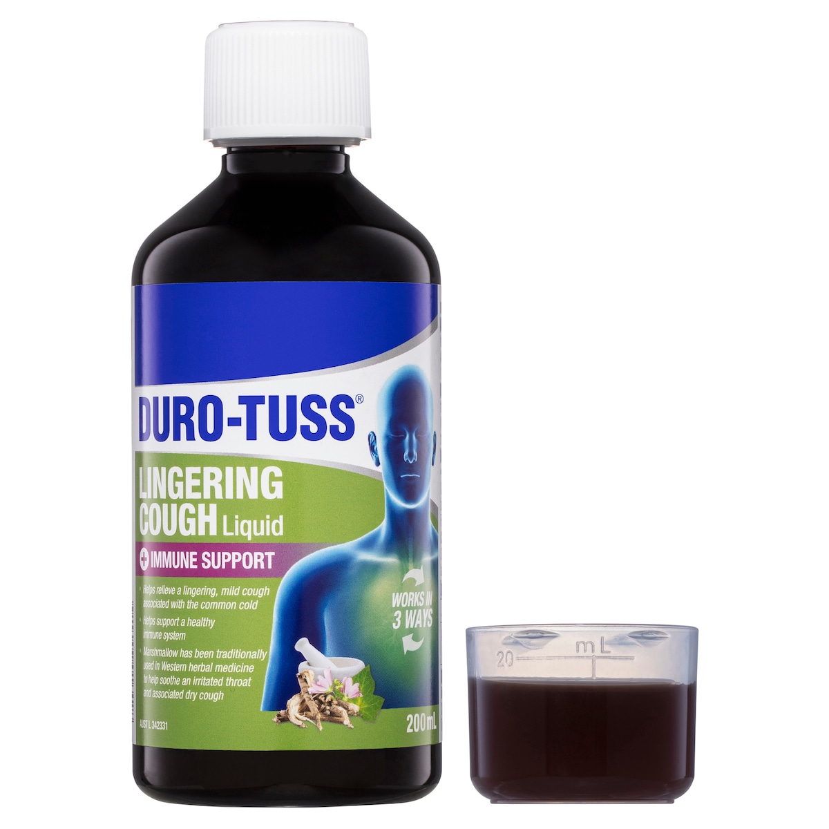 Durotuss Lingering Cough + Immune Support Liquid 200ml