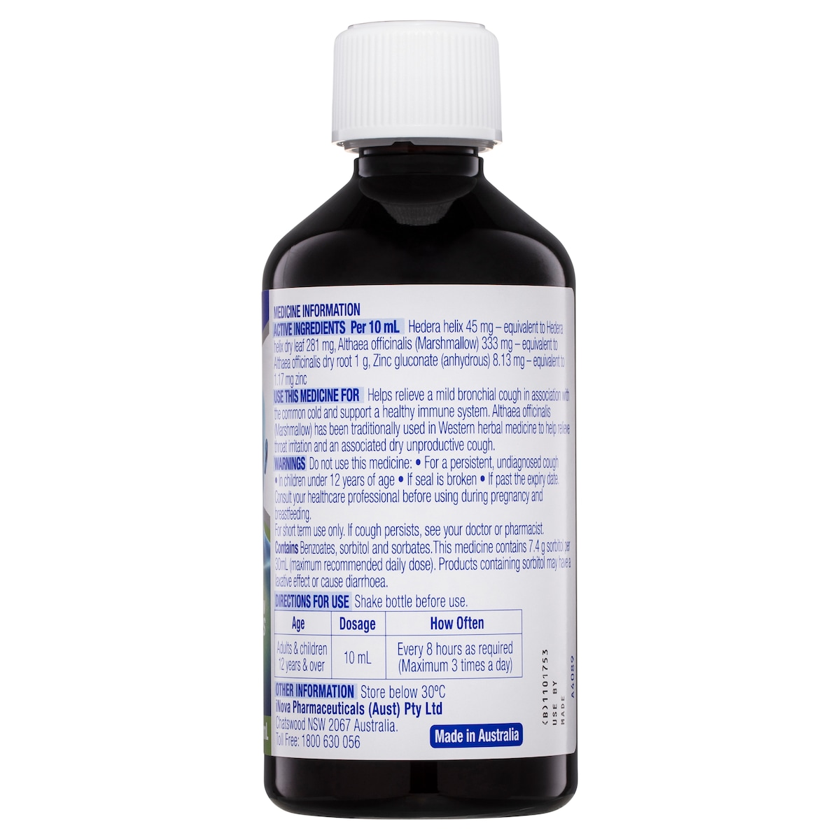 Durotuss Lingering Cough + Immune Support Liquid 350ml