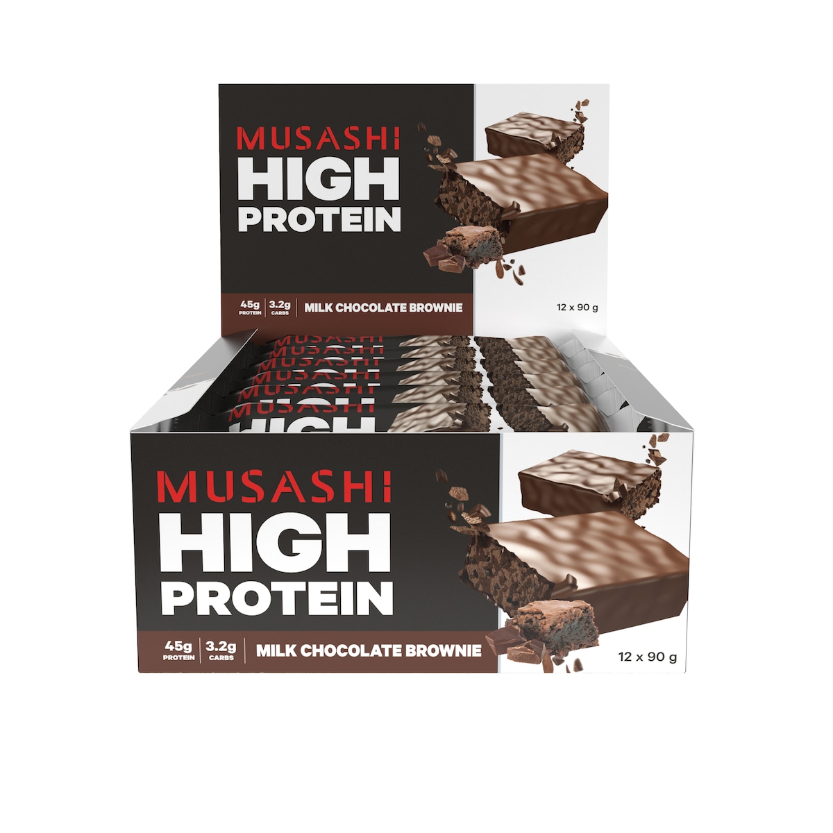 Musashi High Protein Bar Milk Chocolate Brownie 90g
