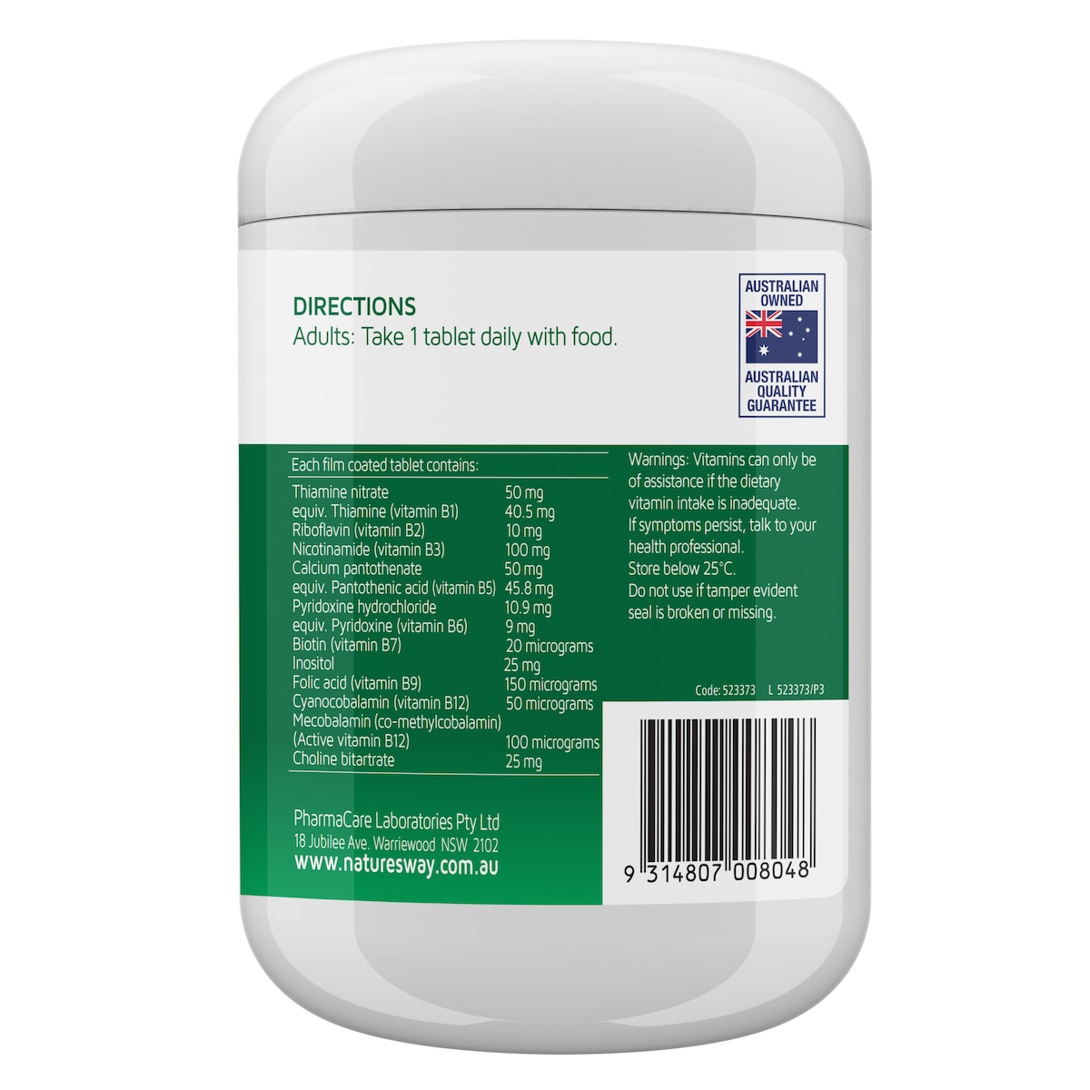 Natures Way Mega B 200 Tablets