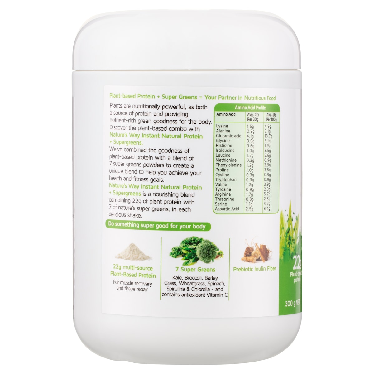 Natures Way Instant Natural Protein with Supergreens 300g