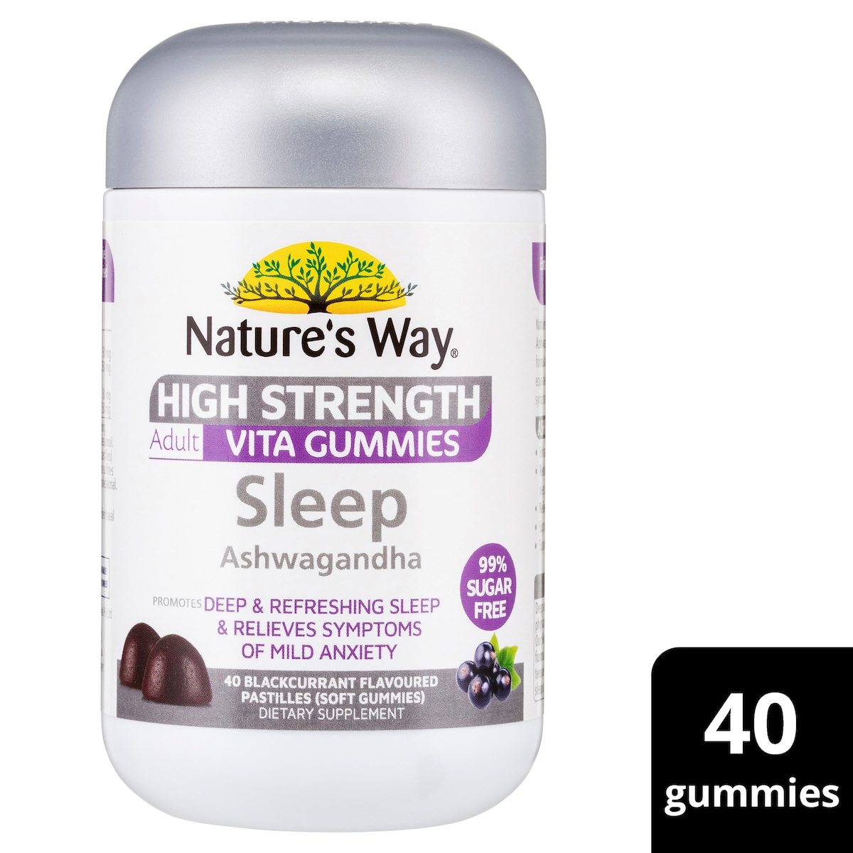 Natures Way High Strength Adult Vita Gummies Sleep Ashwagandha 40 Pack