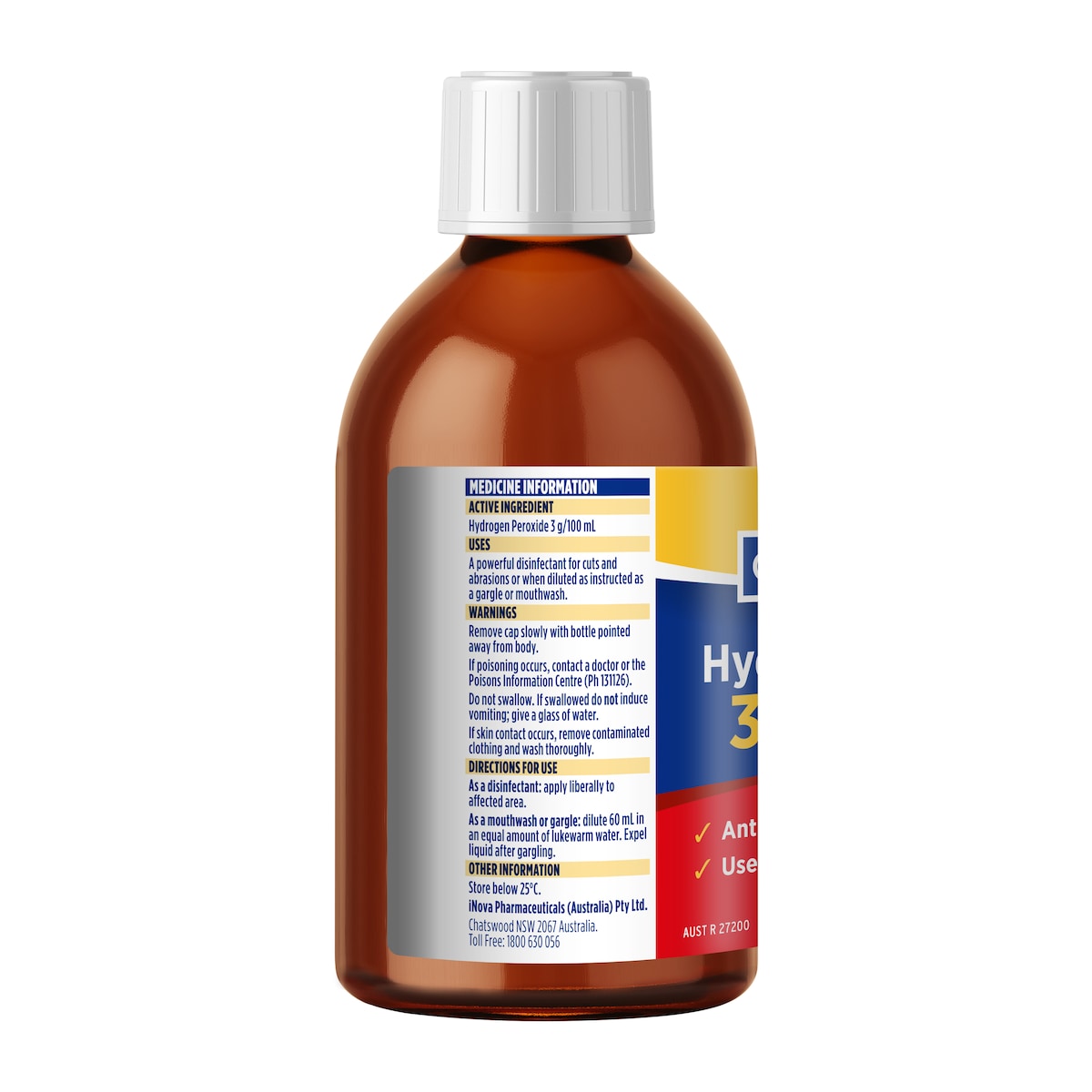 Gold Cross Hydrogen Peroxide 3% 400ml