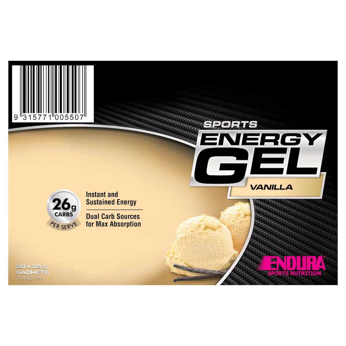 Endura Sports Energy Gel Vanilla 35g