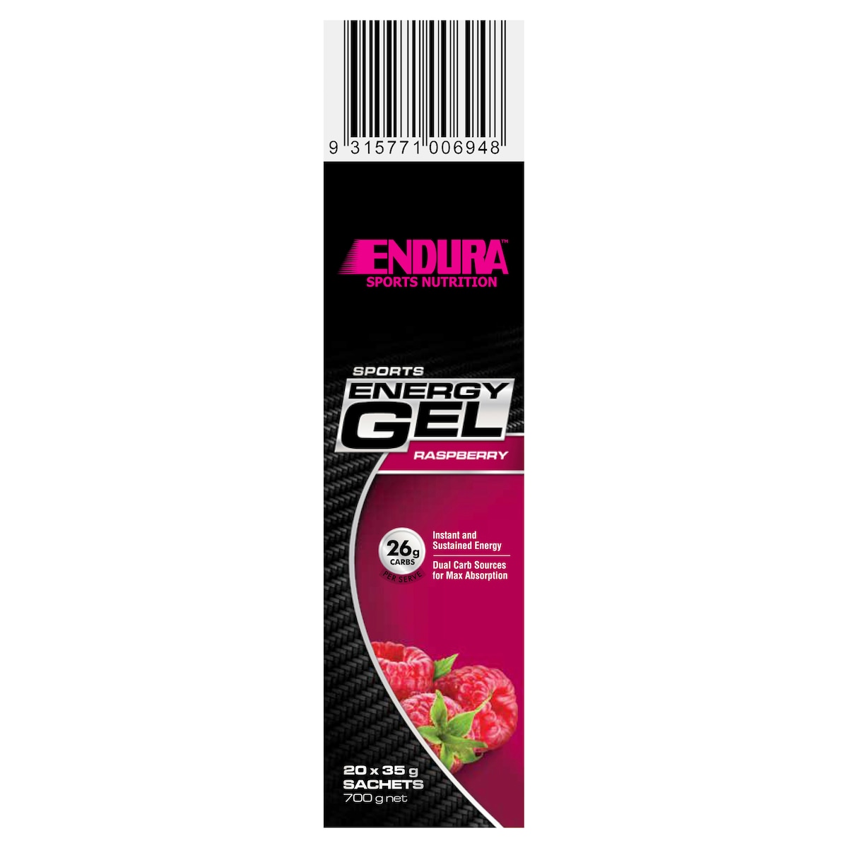 Endura Sports Energy Gel Raspberry 35g