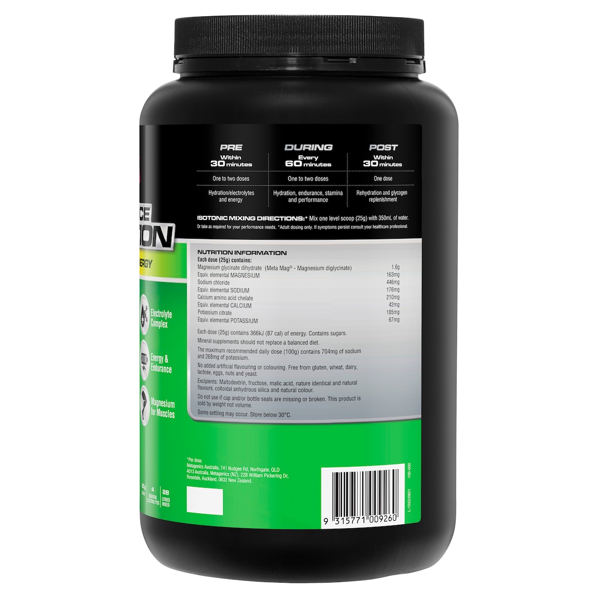 Endura Rehydration Performance Fuel Lemon Lime 2kg