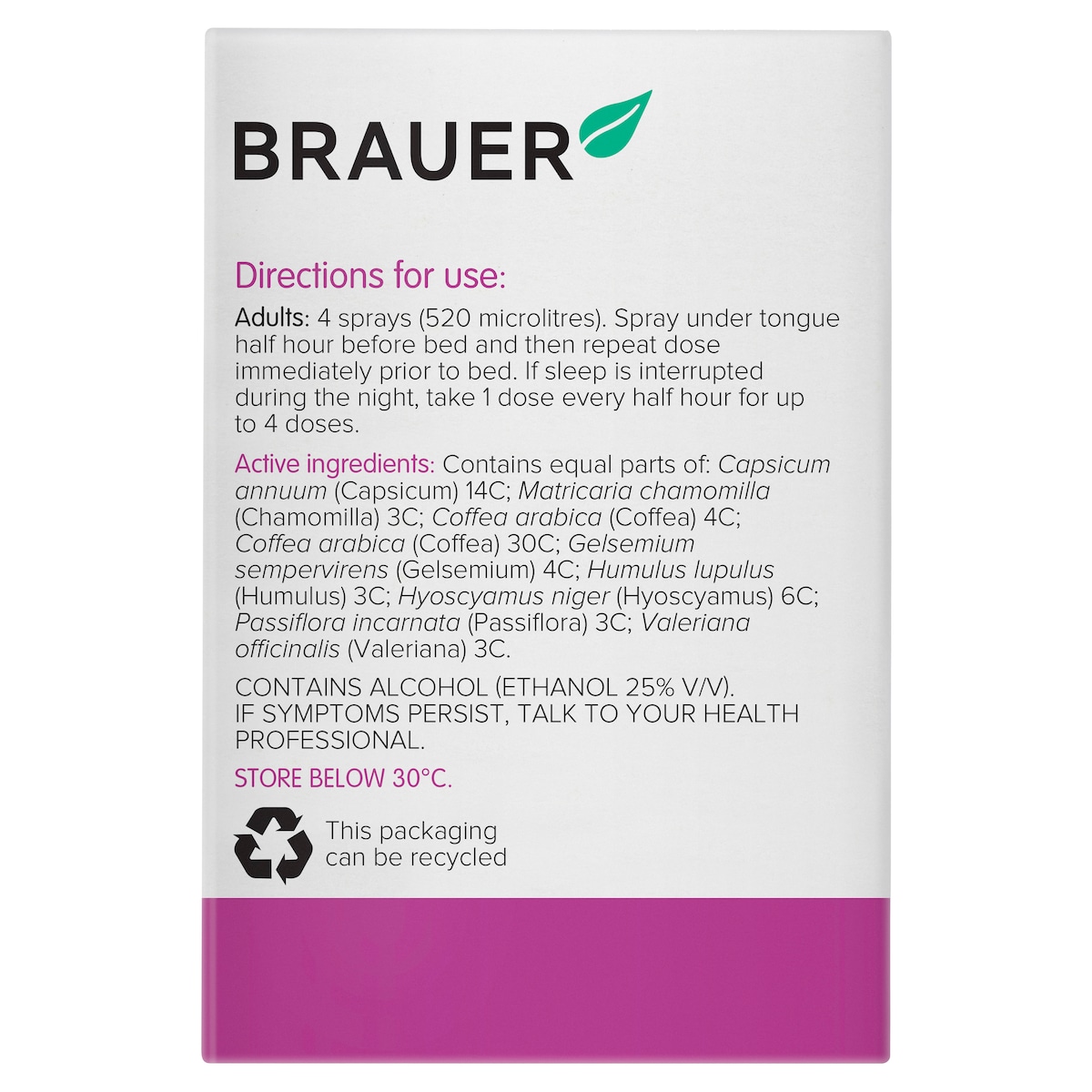 Brauer Sleep Oral Spray 20ml