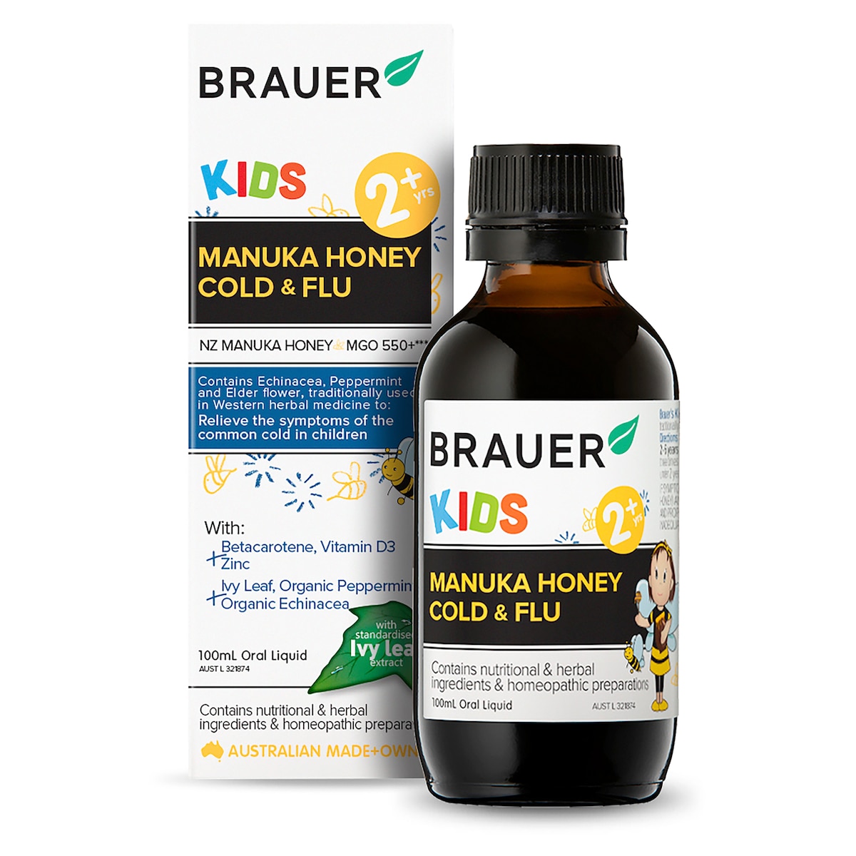 Brauer Kids Manuka Honey Cold & Flu 100ml