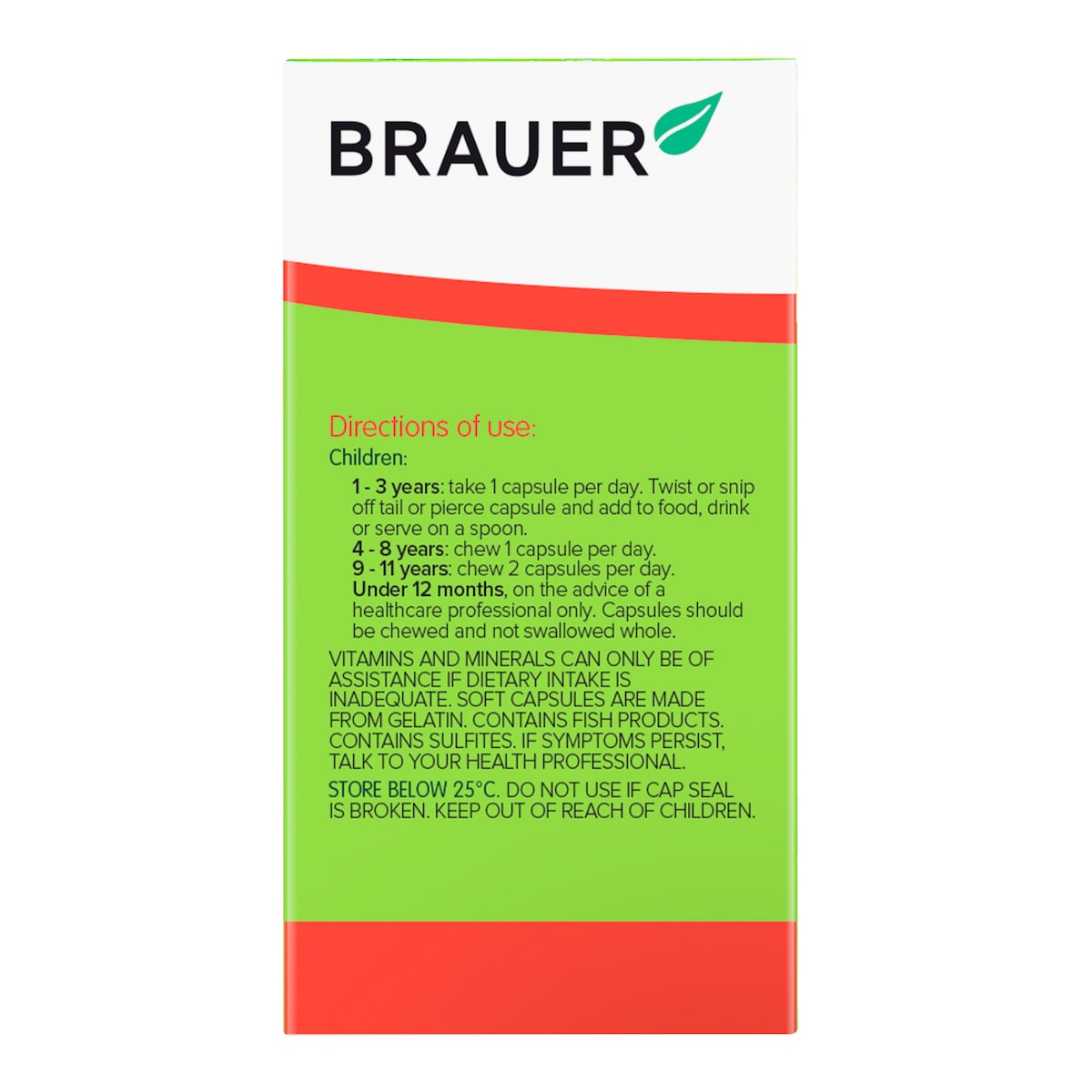 Brauer Baby & Kids Ultra Pure Cod Liver Oil with DHA 90 Soft Gels