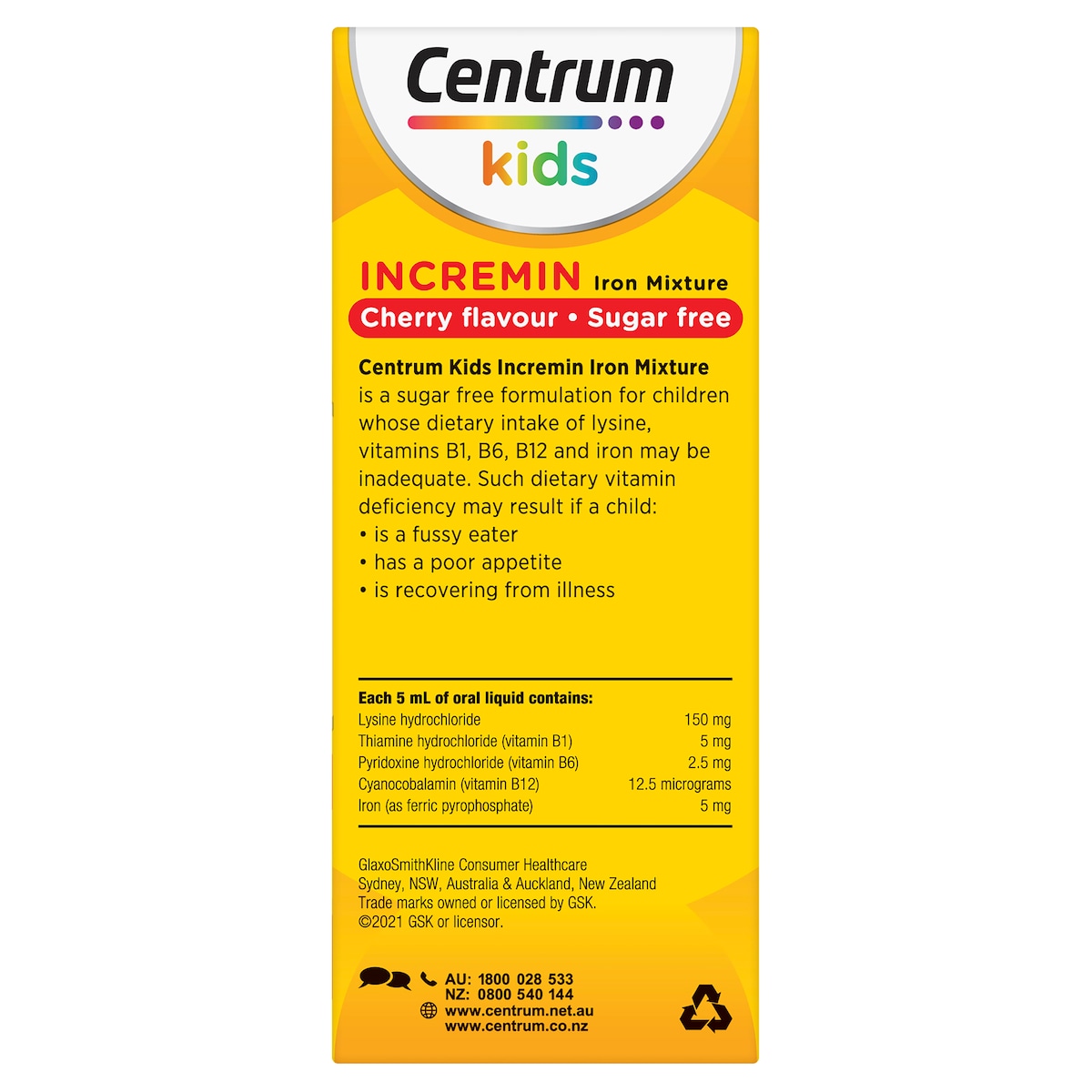 Centrum Kids Incremin Iron Mixture 200ml